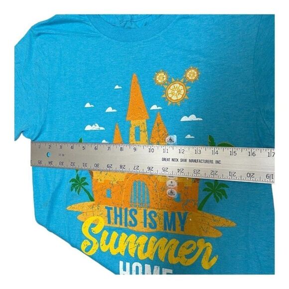 Disney Parks S Summer Home Castle T-Shirt Ears Colorful World Logo Fun Vacation - Picture 2 of 7